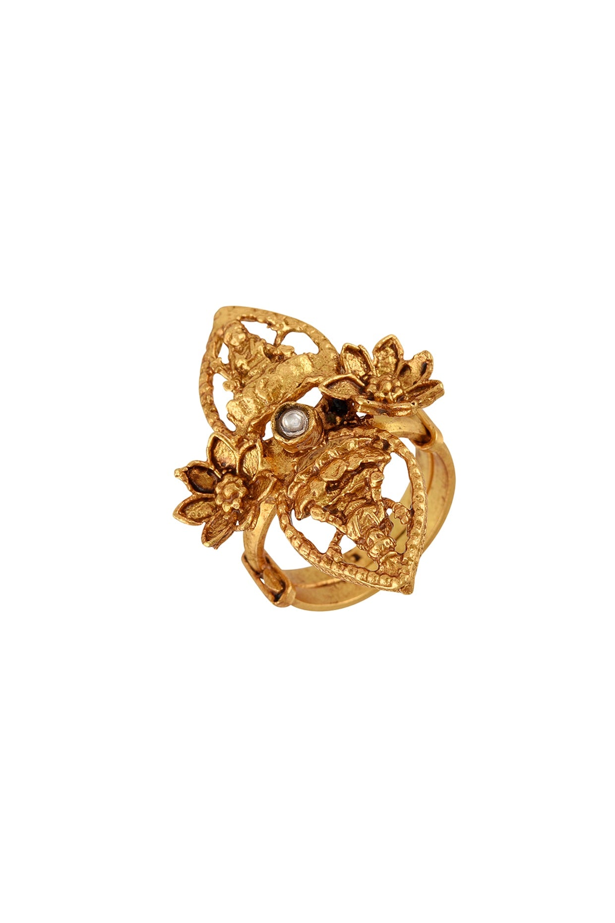 Gold Plated Glass Ring