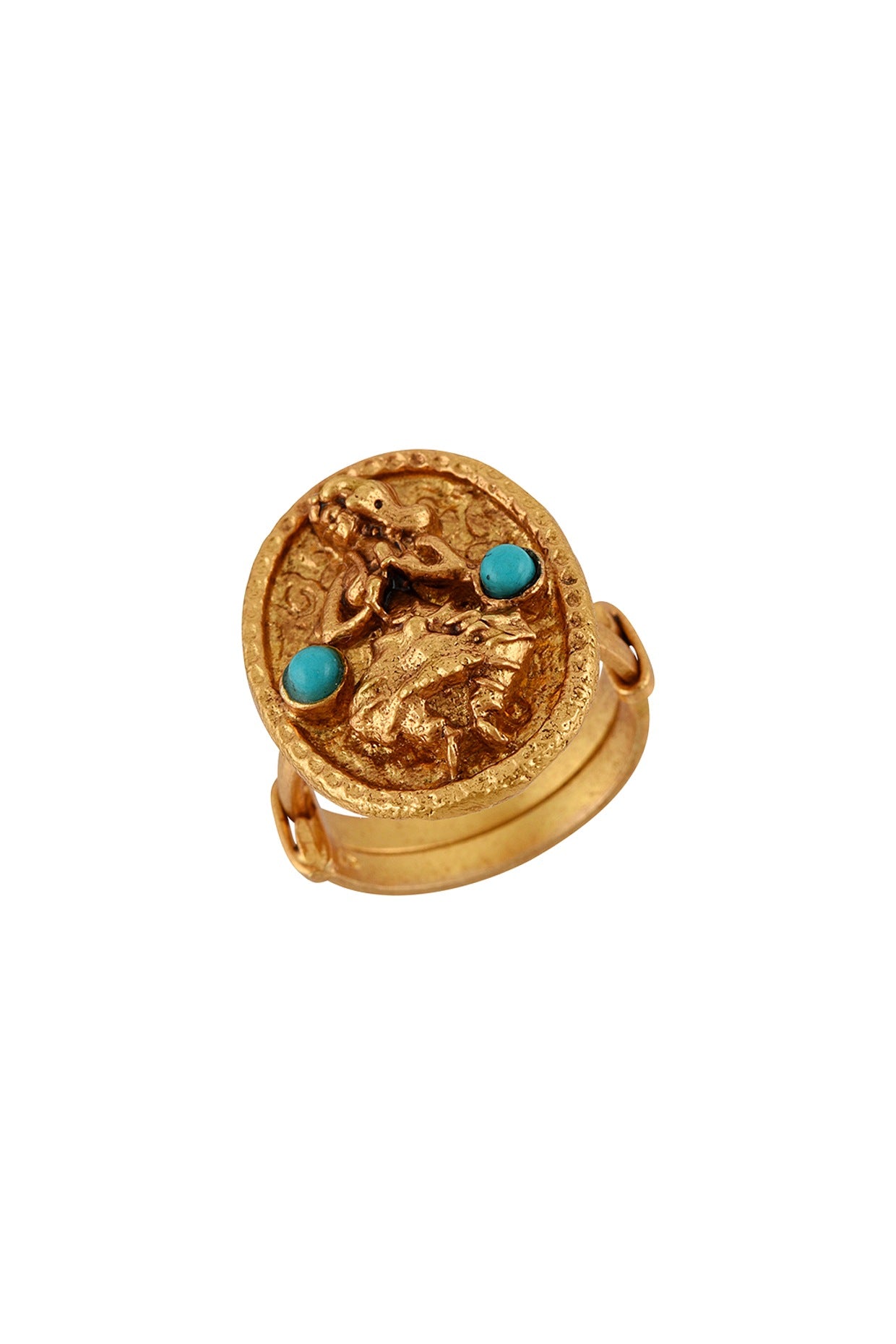 Gold Plated Glass Ring