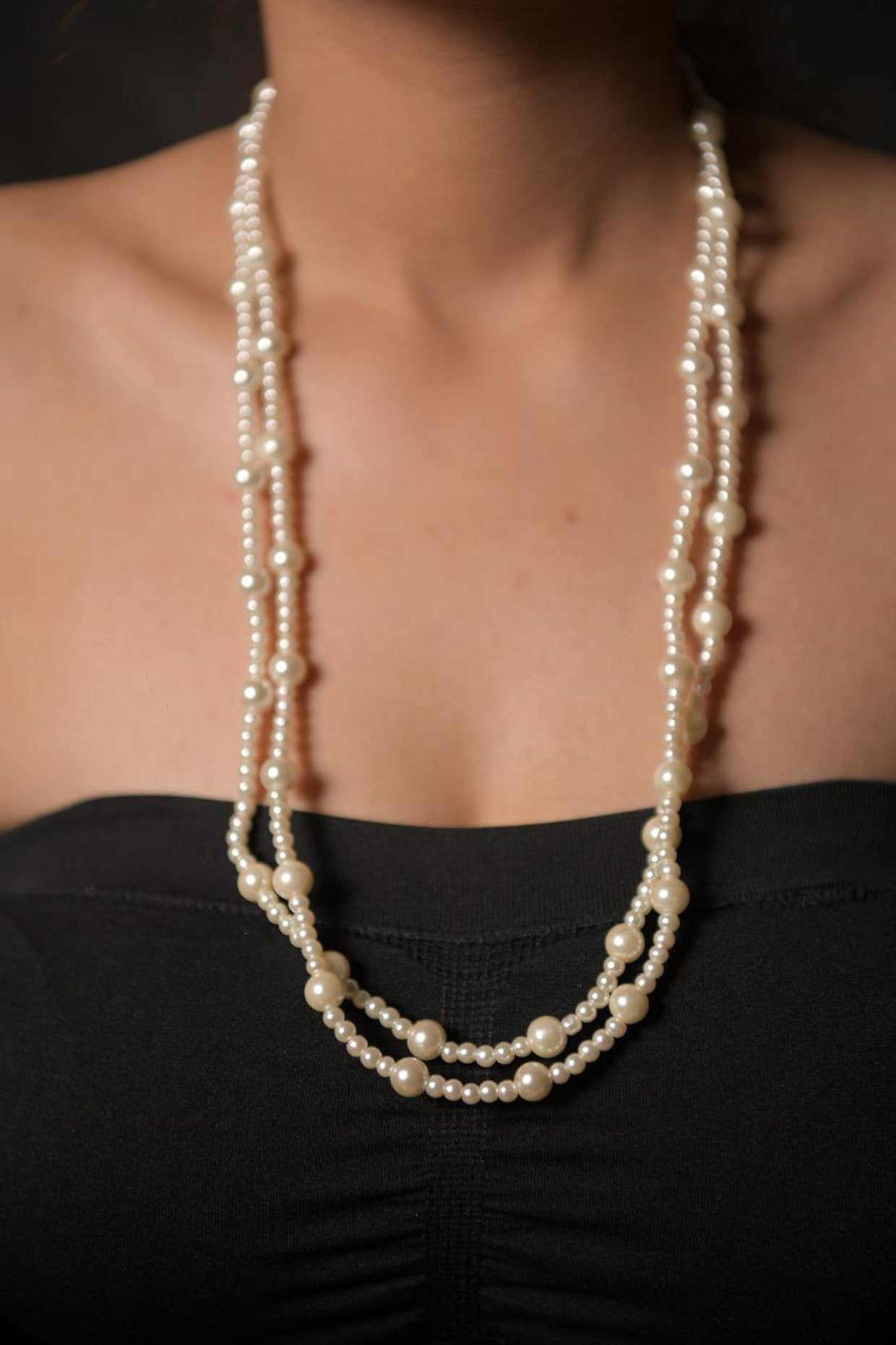White Beaded Mala