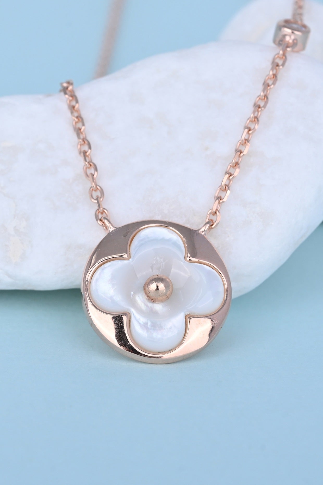 White Zircon Petite Gold Charm Necklace In Sterling Silver