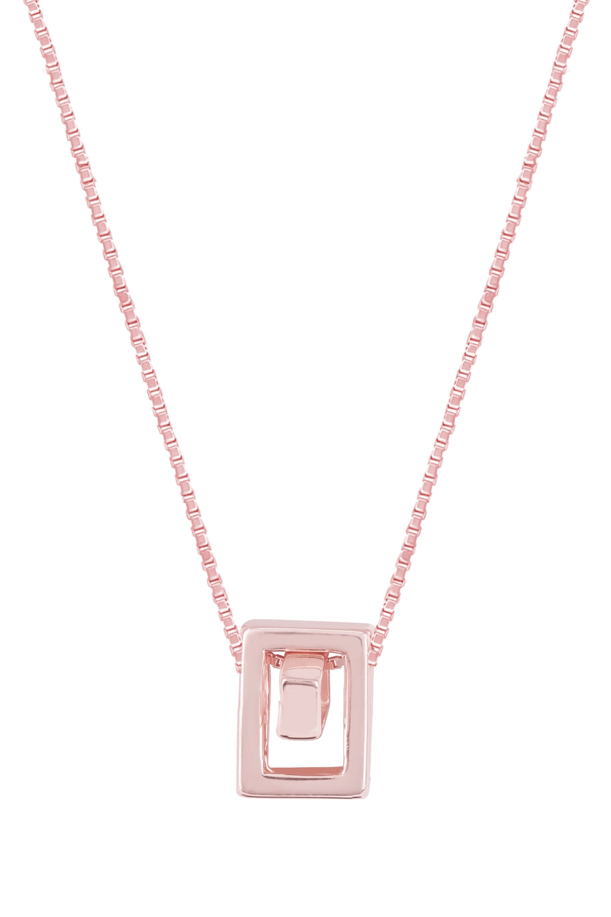 Zircon Linked Necklace In Sterling Silver