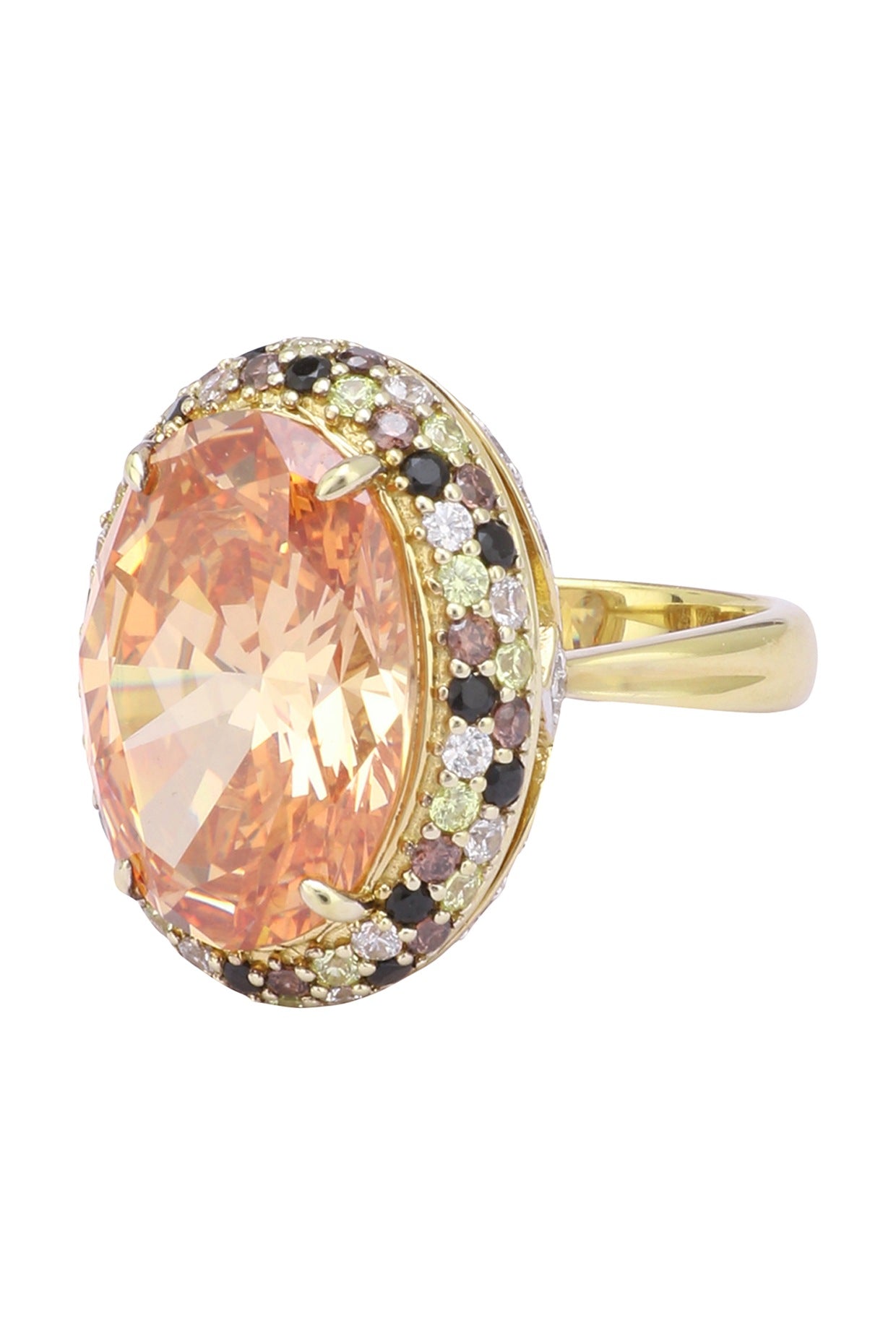 Yellow Gold Plated Zircon Ring