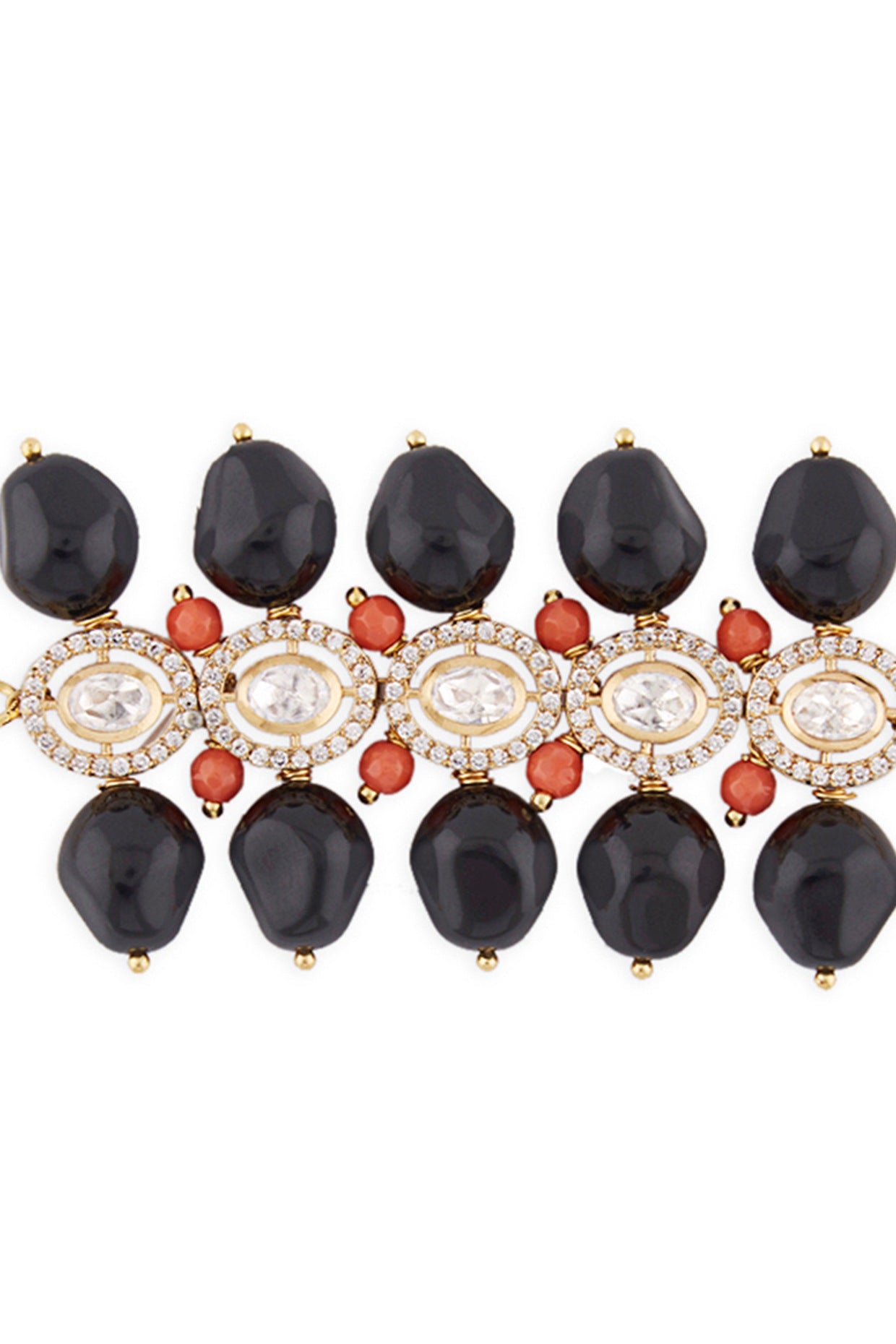 Gold Finish Black Onyx Bracelet