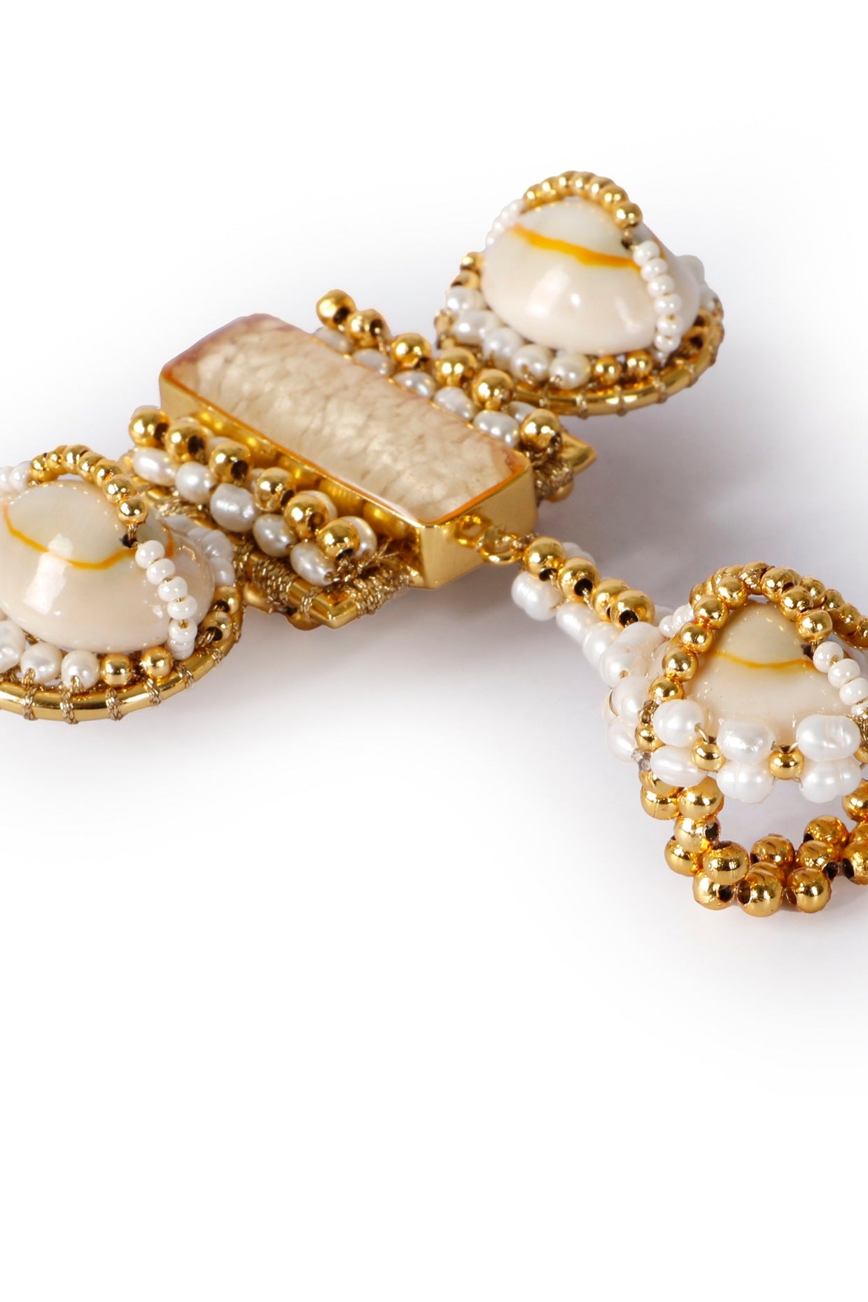 Gold Plated Pearls Ring