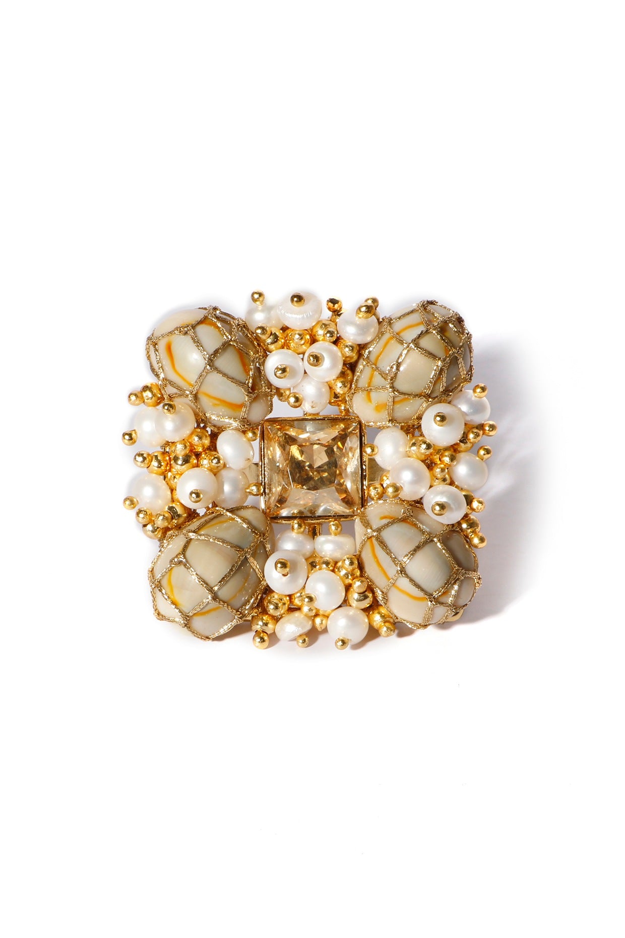 Gold Plated Swarovski Stone Ring