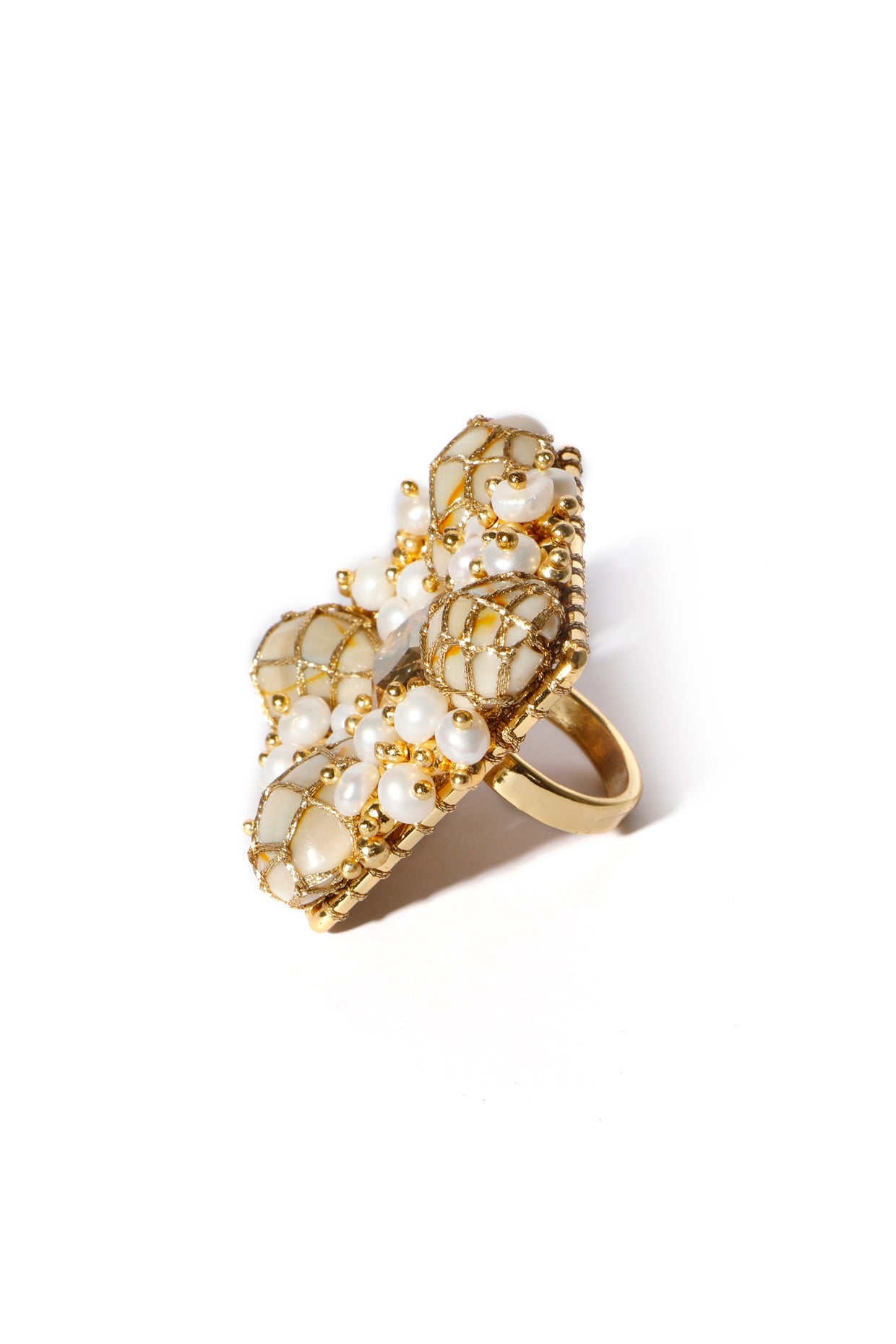 Gold Plated Swarovski Stone Ring