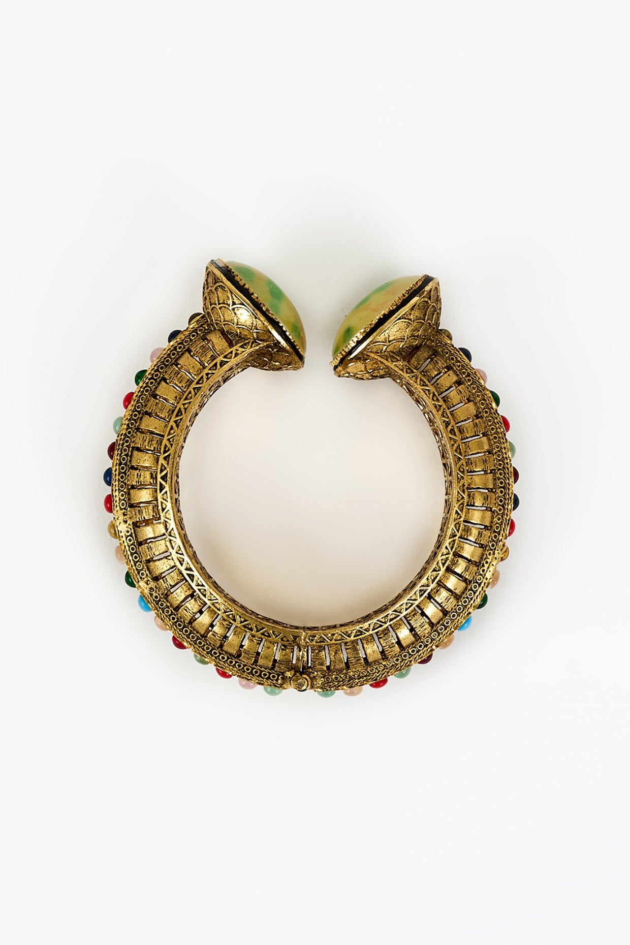 Gold Finish Kundan Polki Bangle