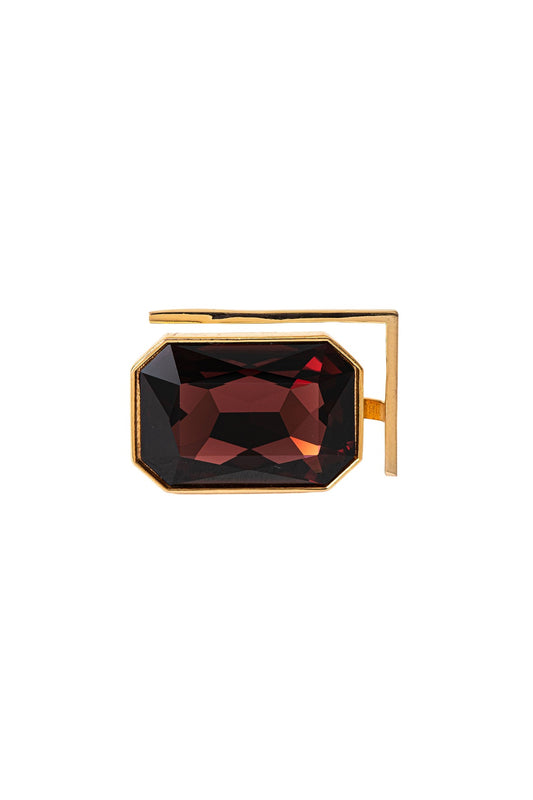 Gold Plated Red Swarovski Crystal Ring