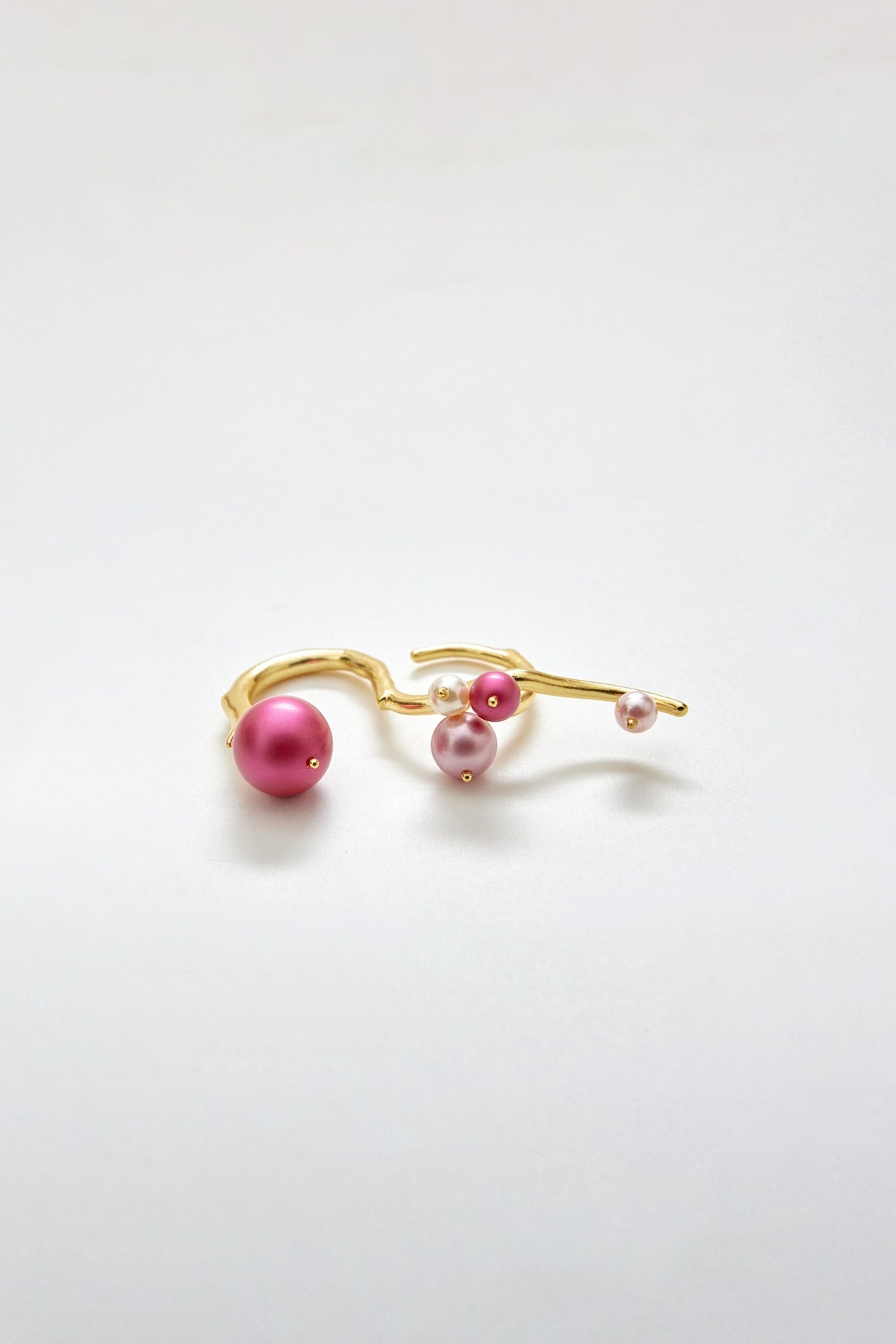 Gold Finish Swarovski & Pearl Ring