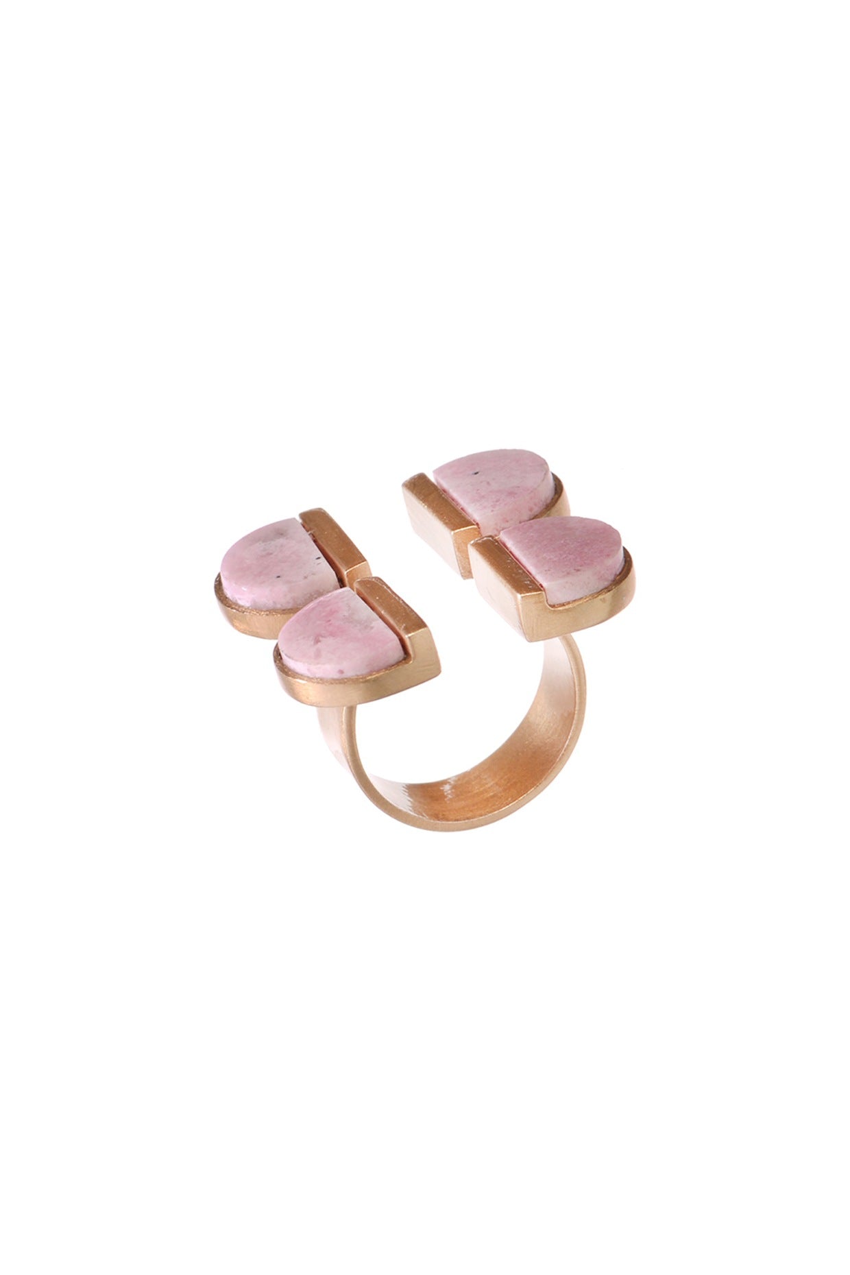 Gold Finish Rhodochrosite Ring