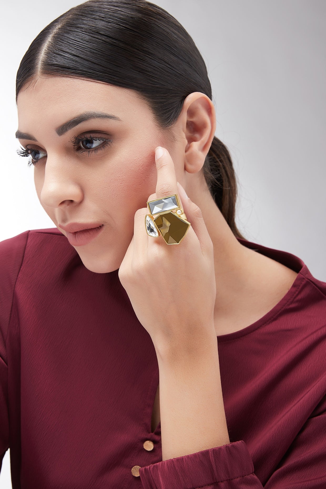 Gold Plated Swarovski Ring