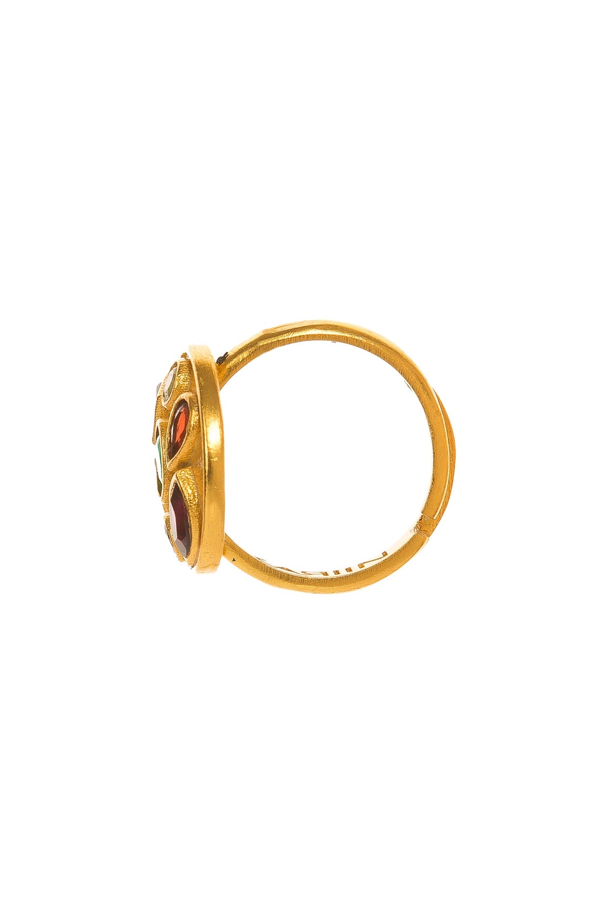 Gold Plated Ring With Grey Sapphire