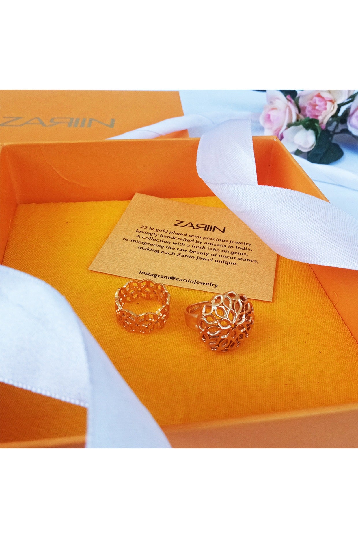 Gold Plated Rings (Set of 2) In Gift Box