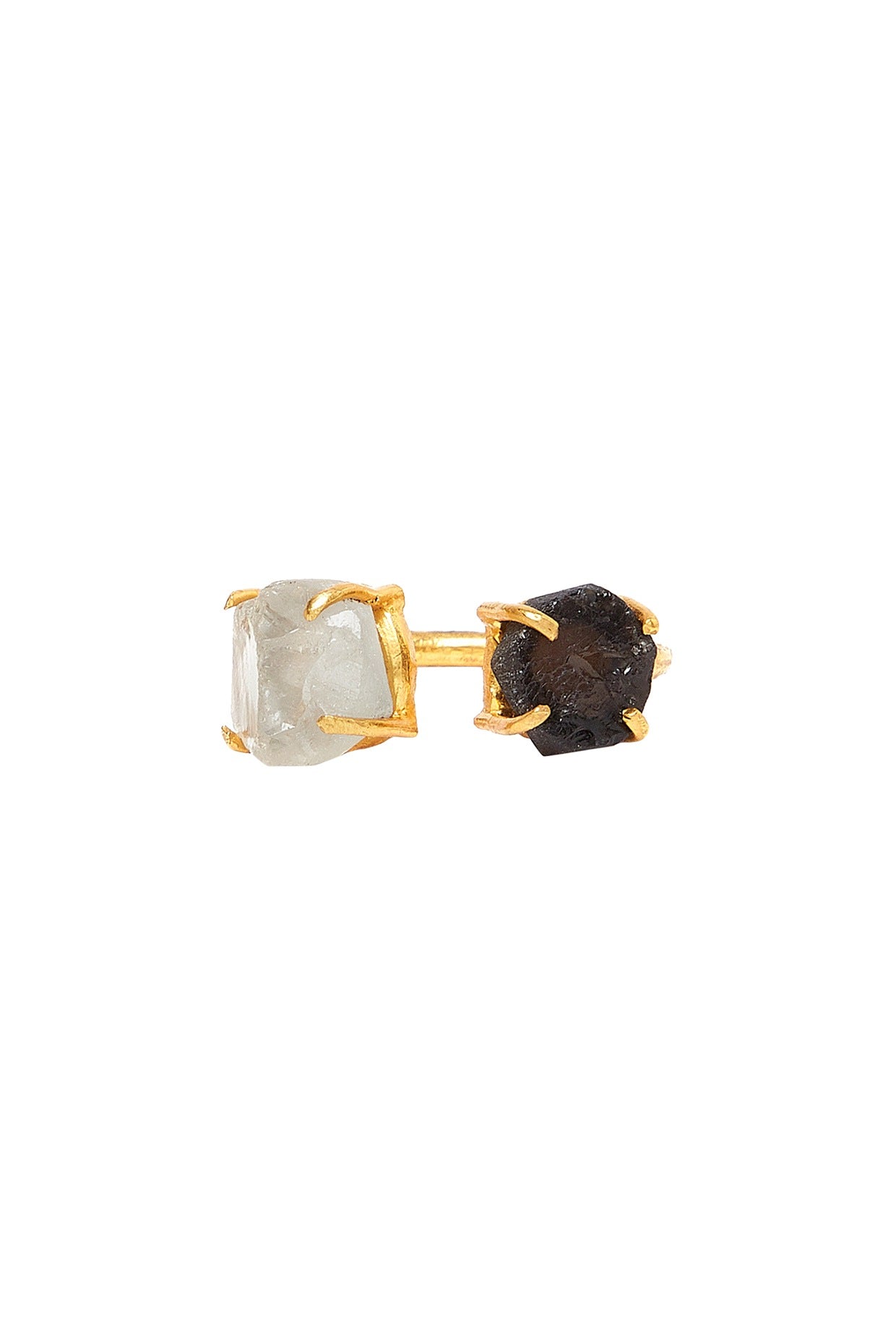 Gold Plated Smoky Topaz Ring