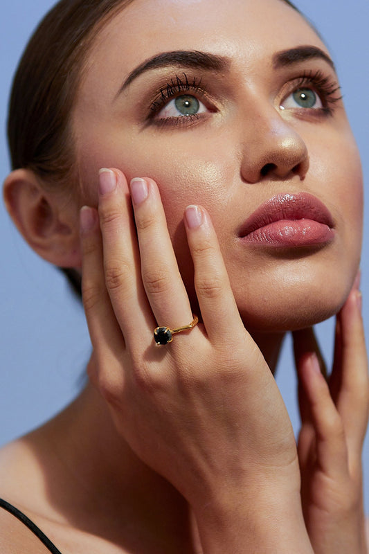 Gold Plated Topaz Ring