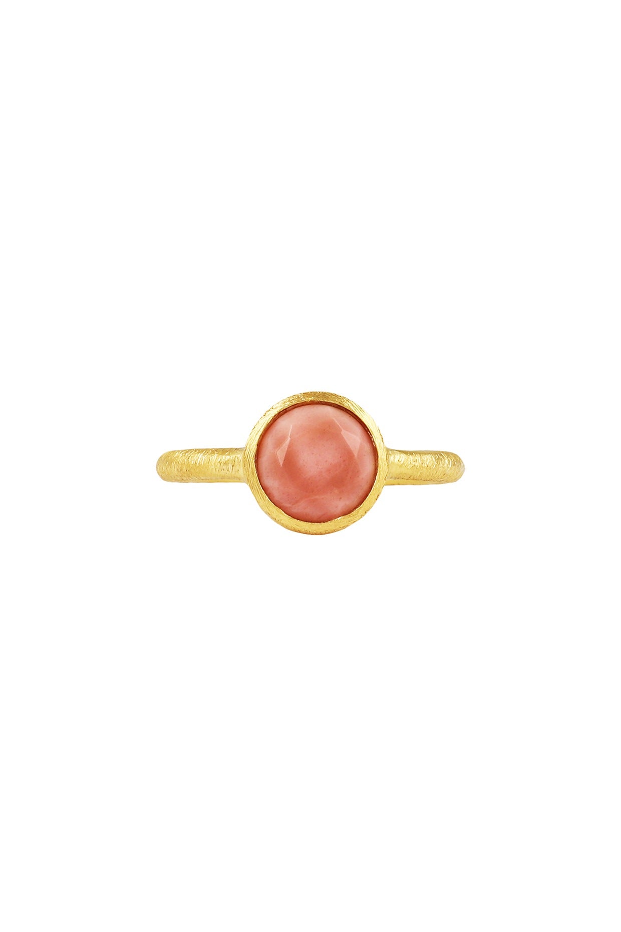 Gold Plated Pink Opal Ring