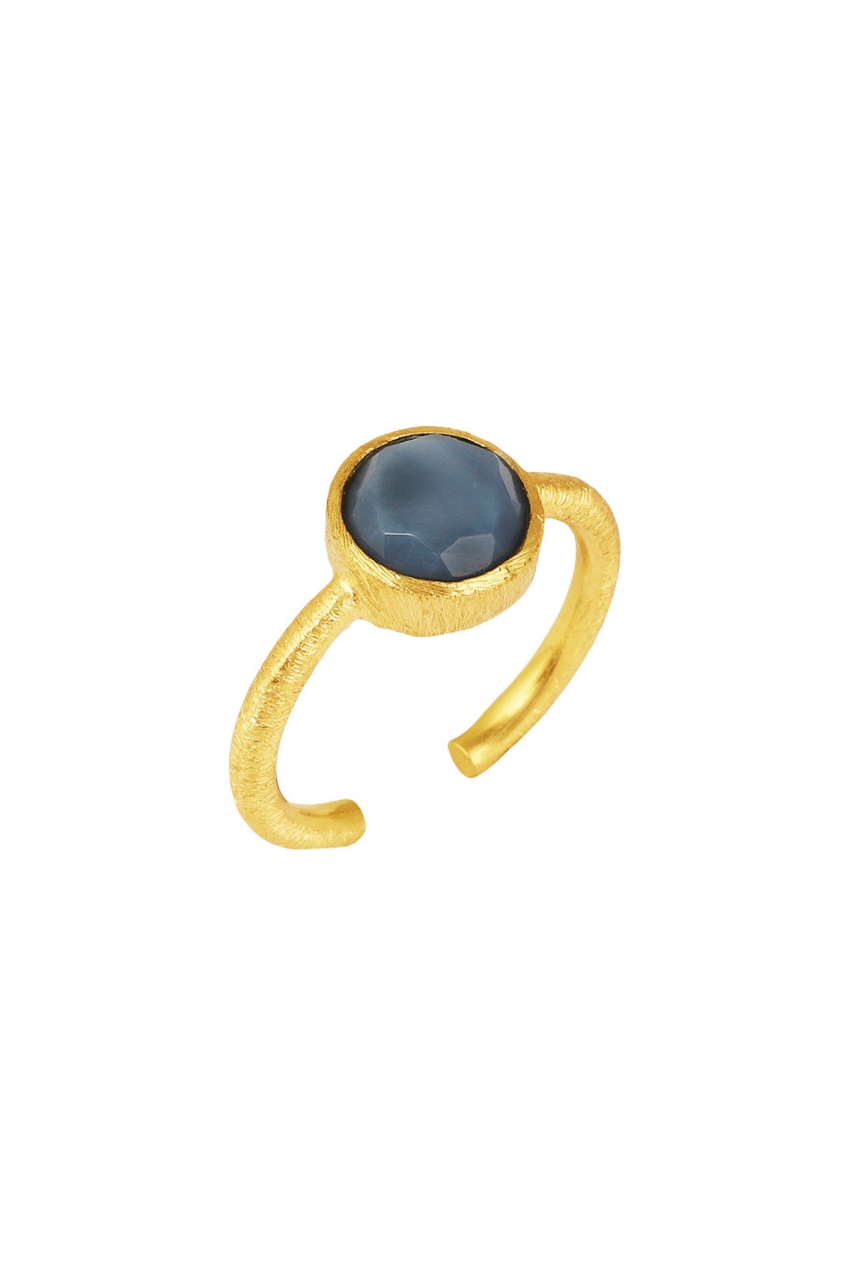 Gold Plated Blue Opal Ring