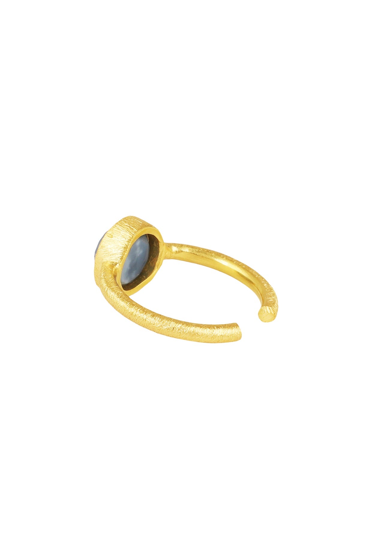 Gold Plated Blue Opal Ring