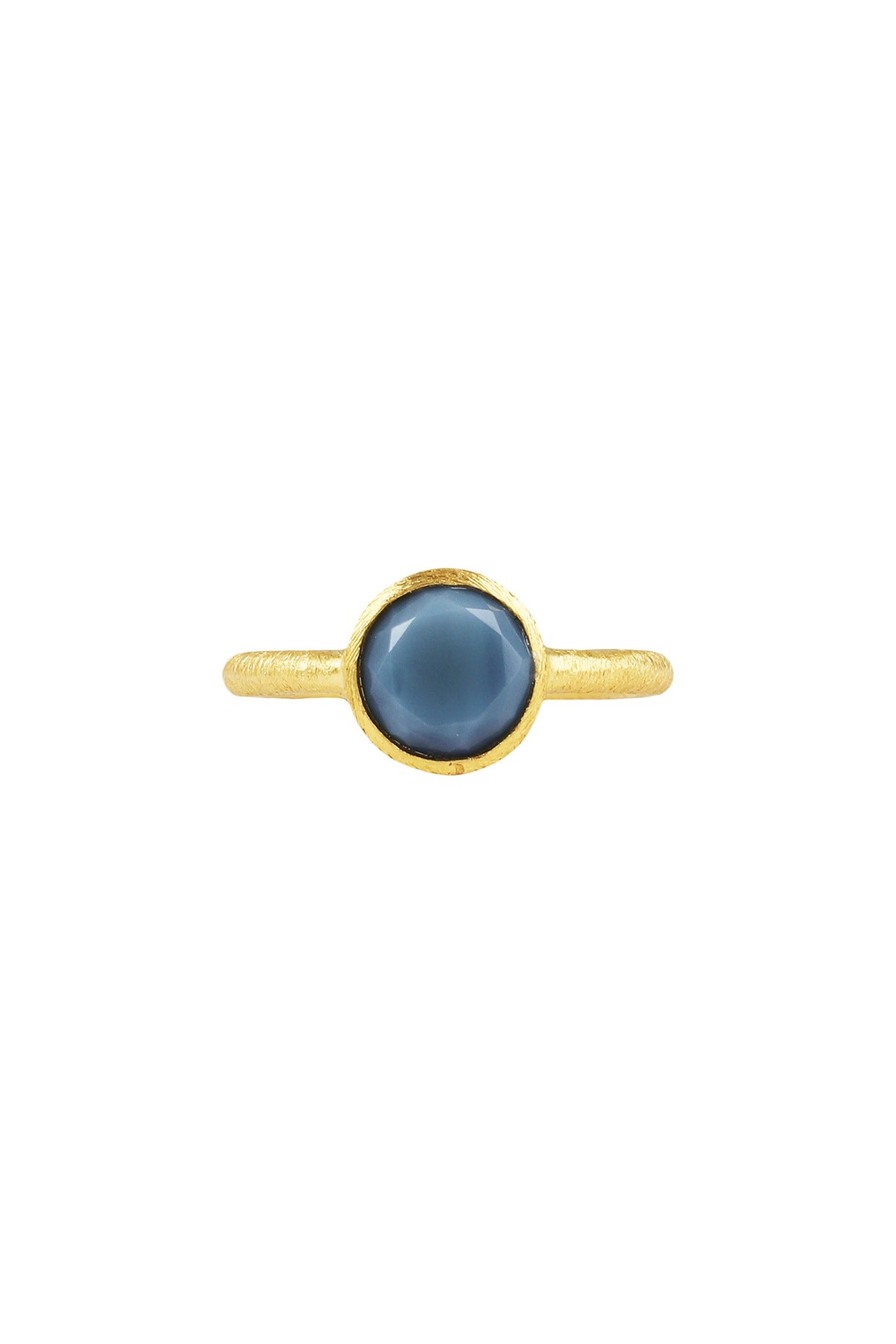 Gold Plated Blue Opal Ring