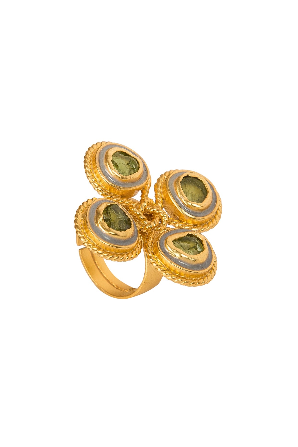 Gold Plated Peridot Ring