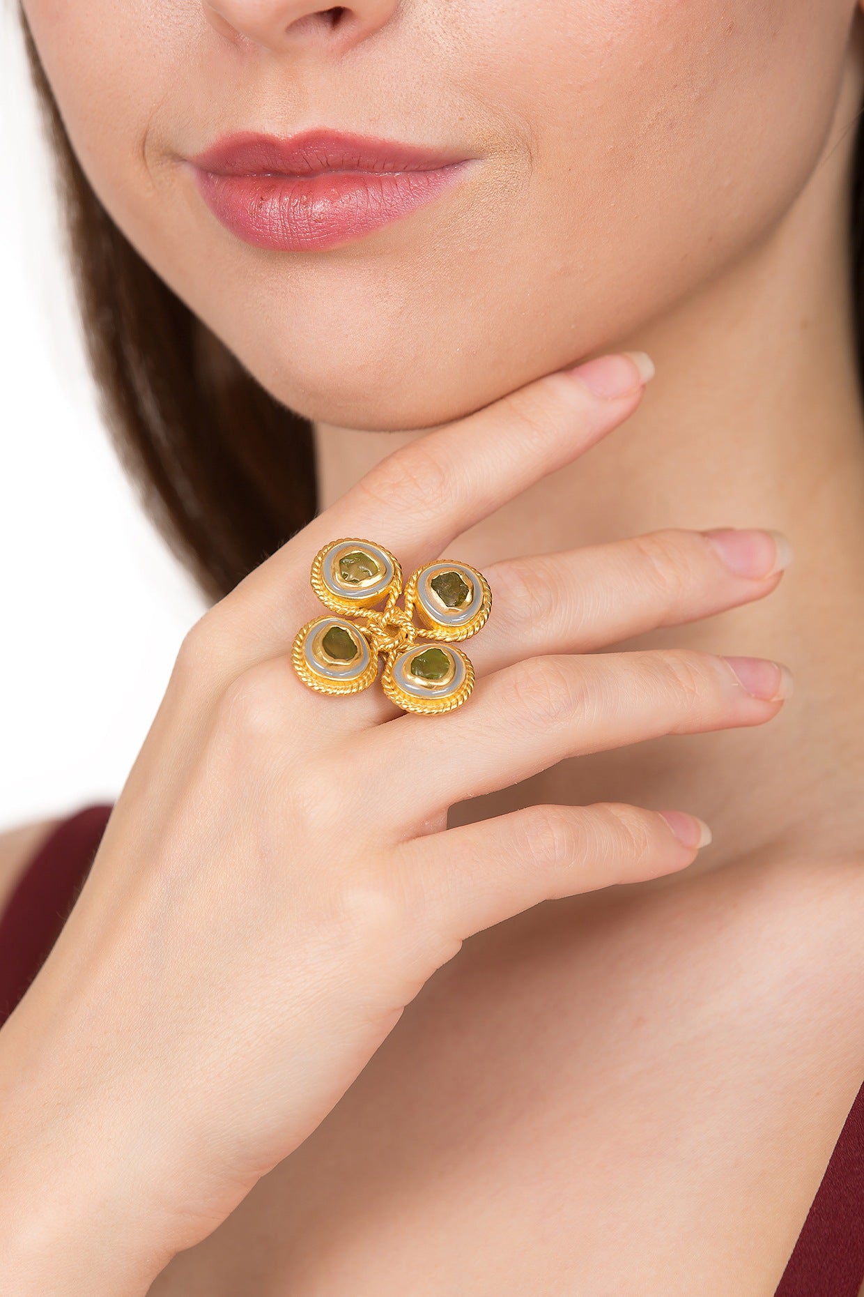 Gold Plated Peridot Ring