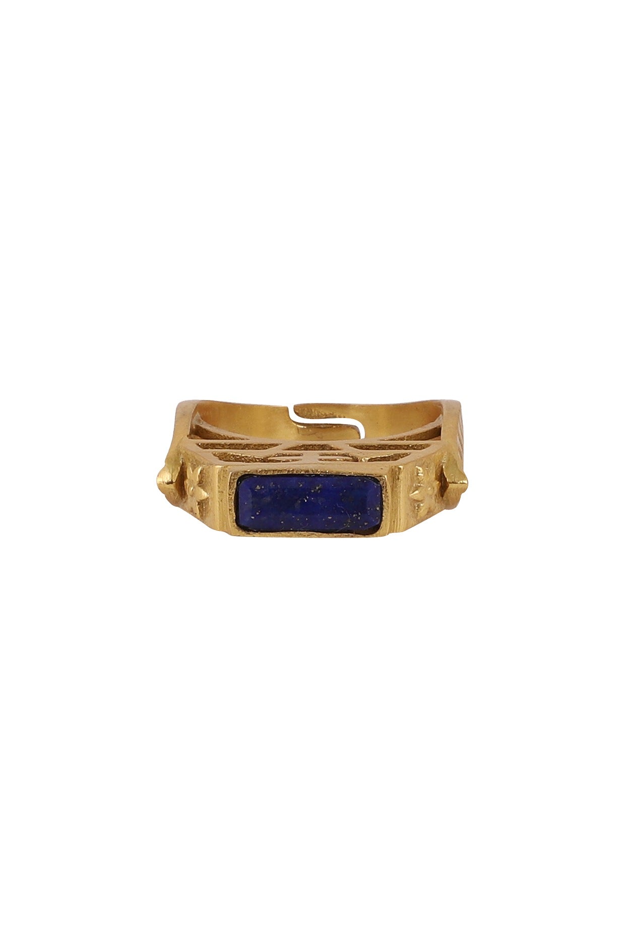 Gold Plated Blue Lapis Ring