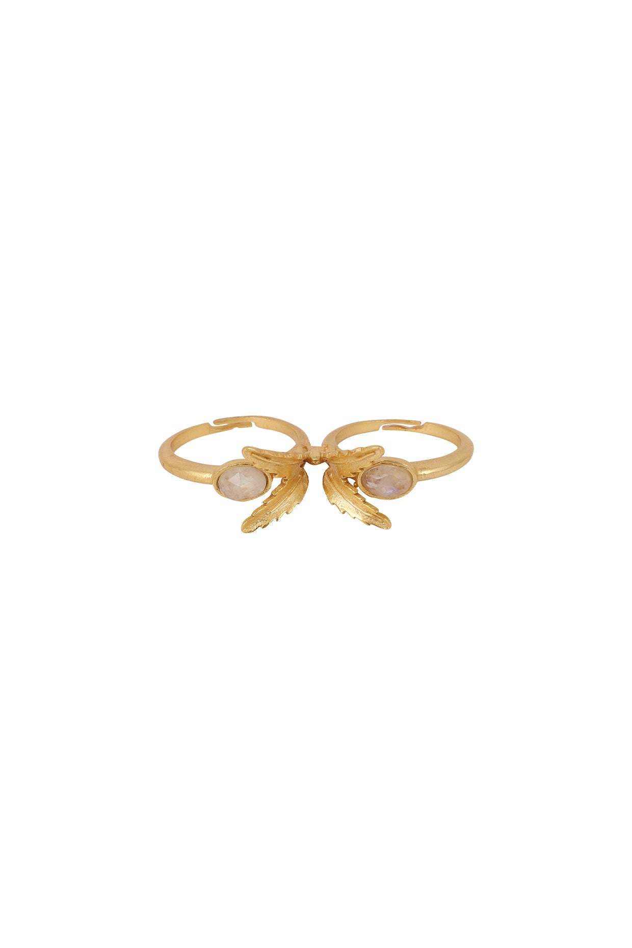 Gold Plated Ring With Moon Stone