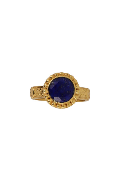 Gold Plated Lapis Ring