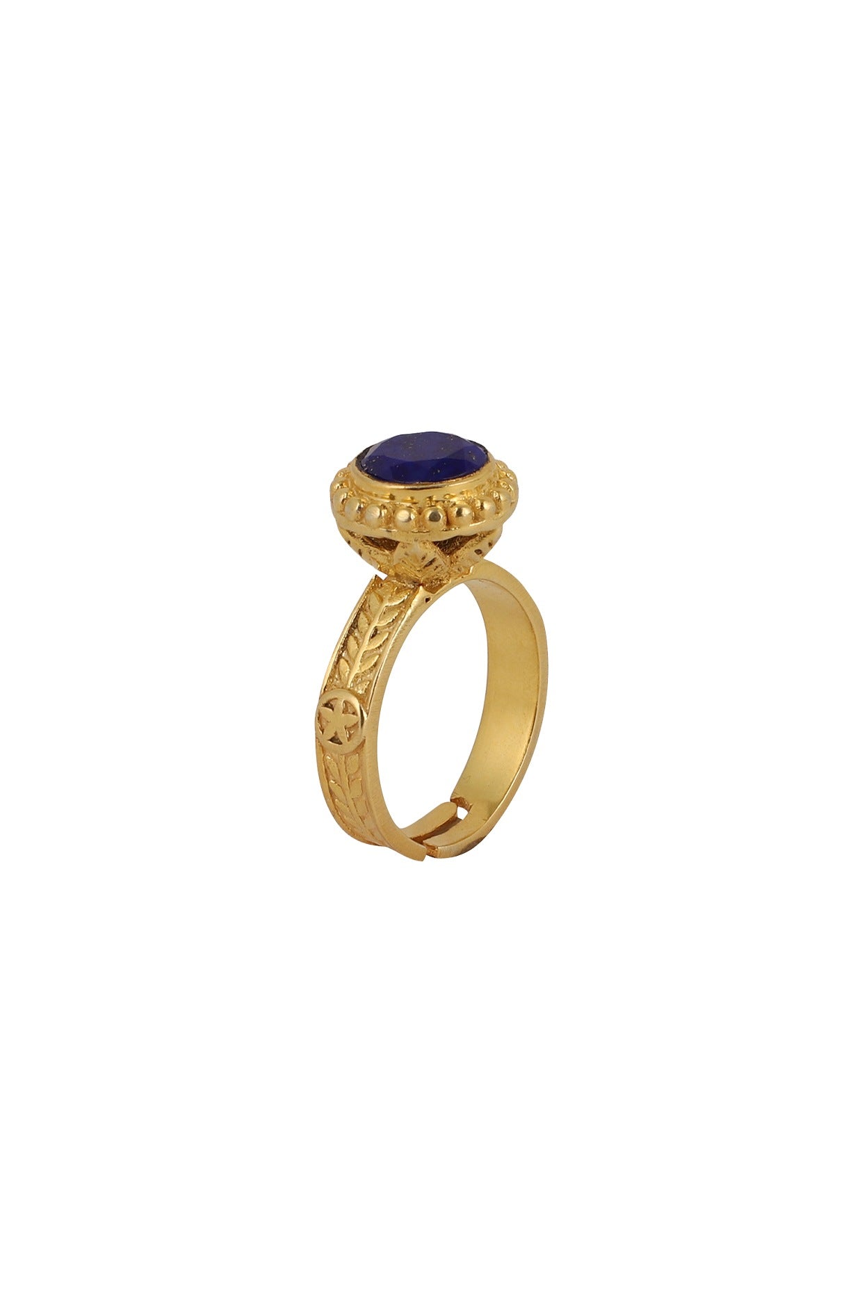 Gold Plated Lapis Ring