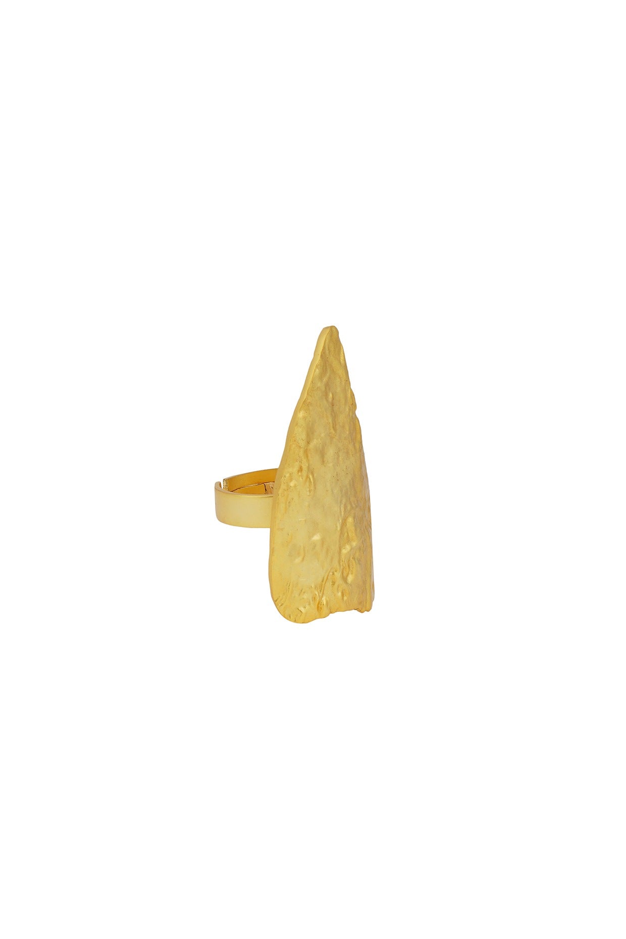 Gold Plated Beaten Ring