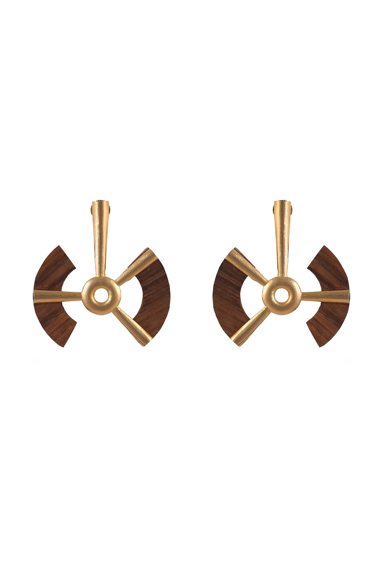 Gold Finish Dangler Earrings