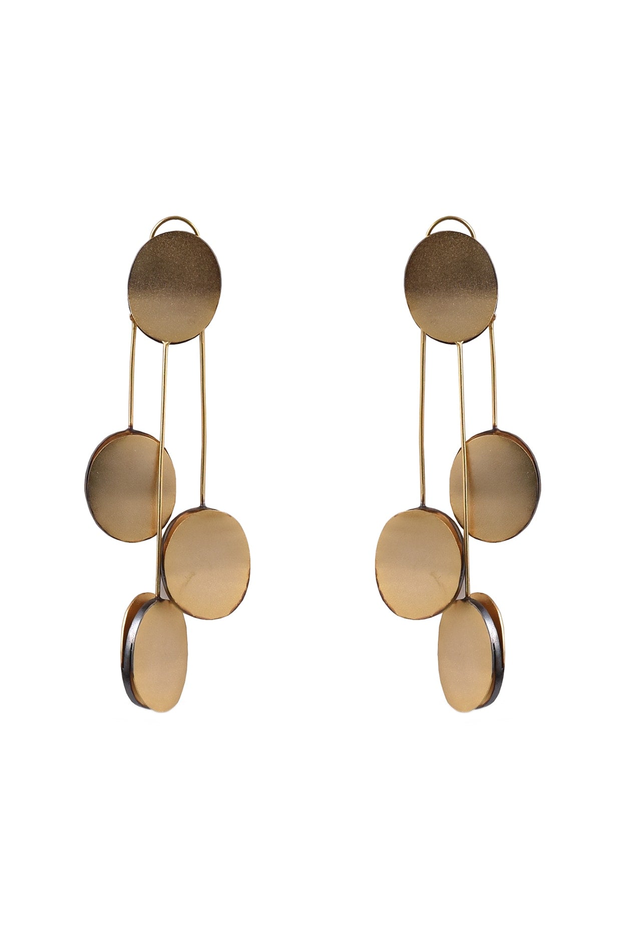 Gold Finish Dangler Earrings