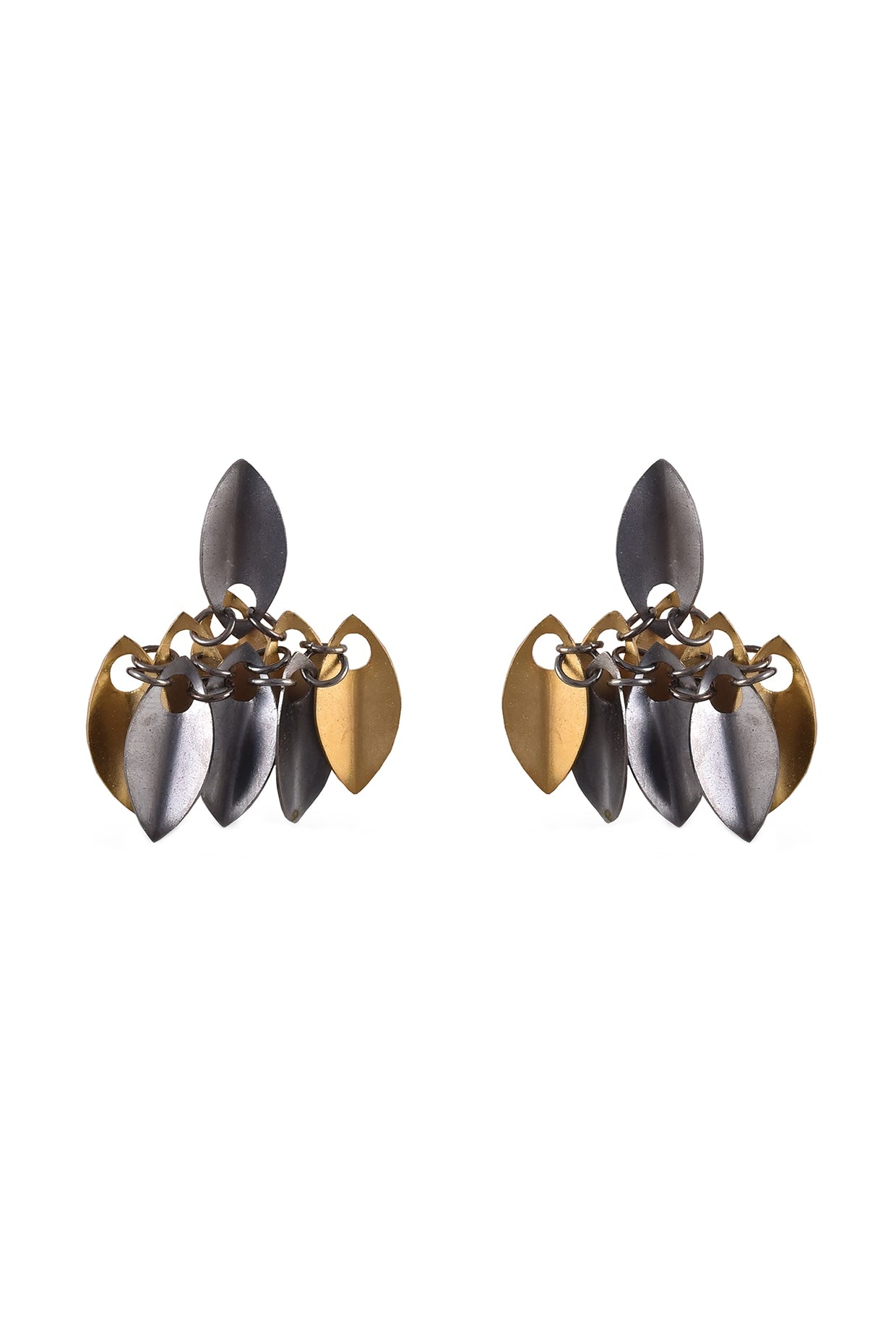 Two-Tone Finish Dangler Earrings