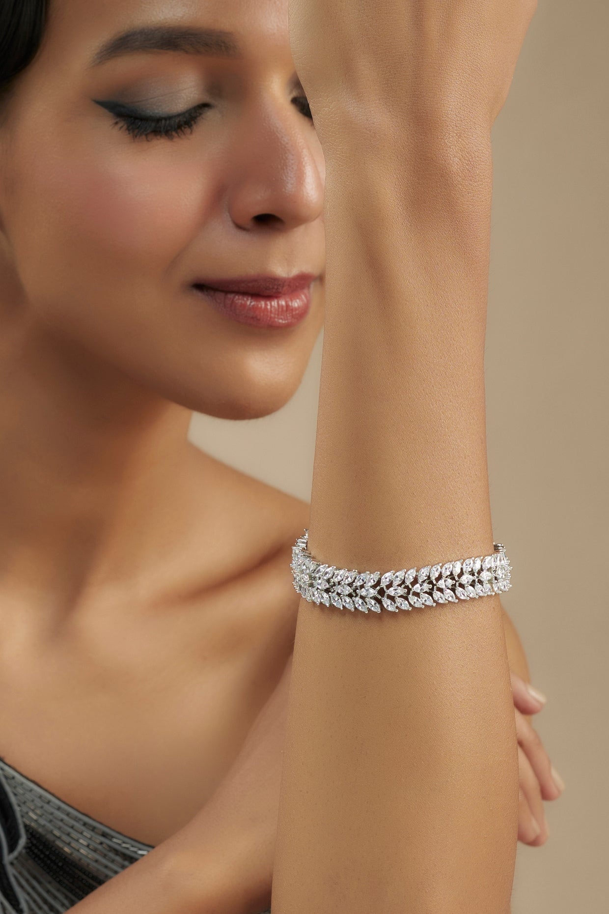 White Finish Diamond Bracelet