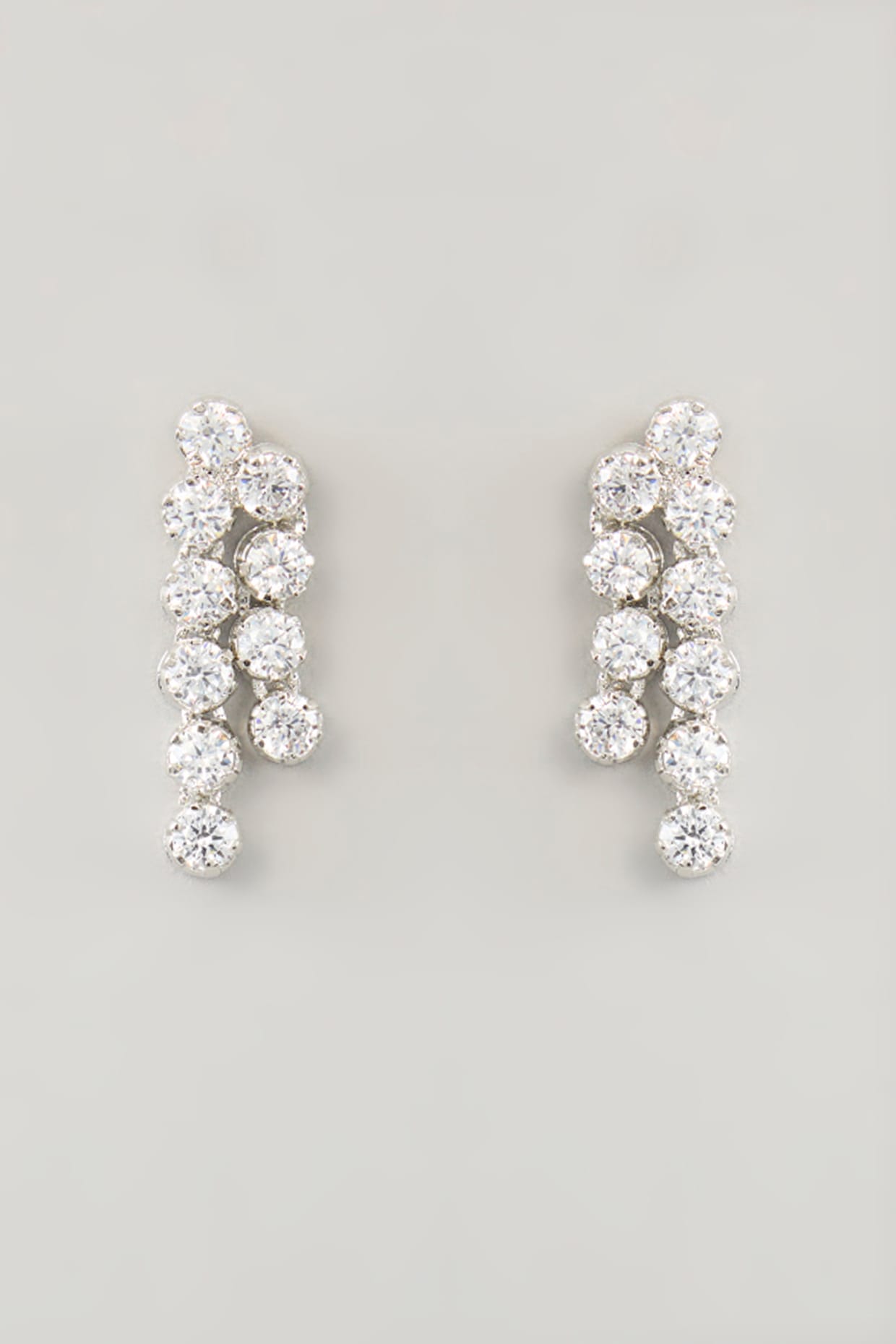 White Finish Diamond Layered Necklace Set