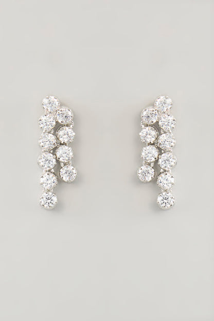 White Finish Diamond Layered Necklace Set