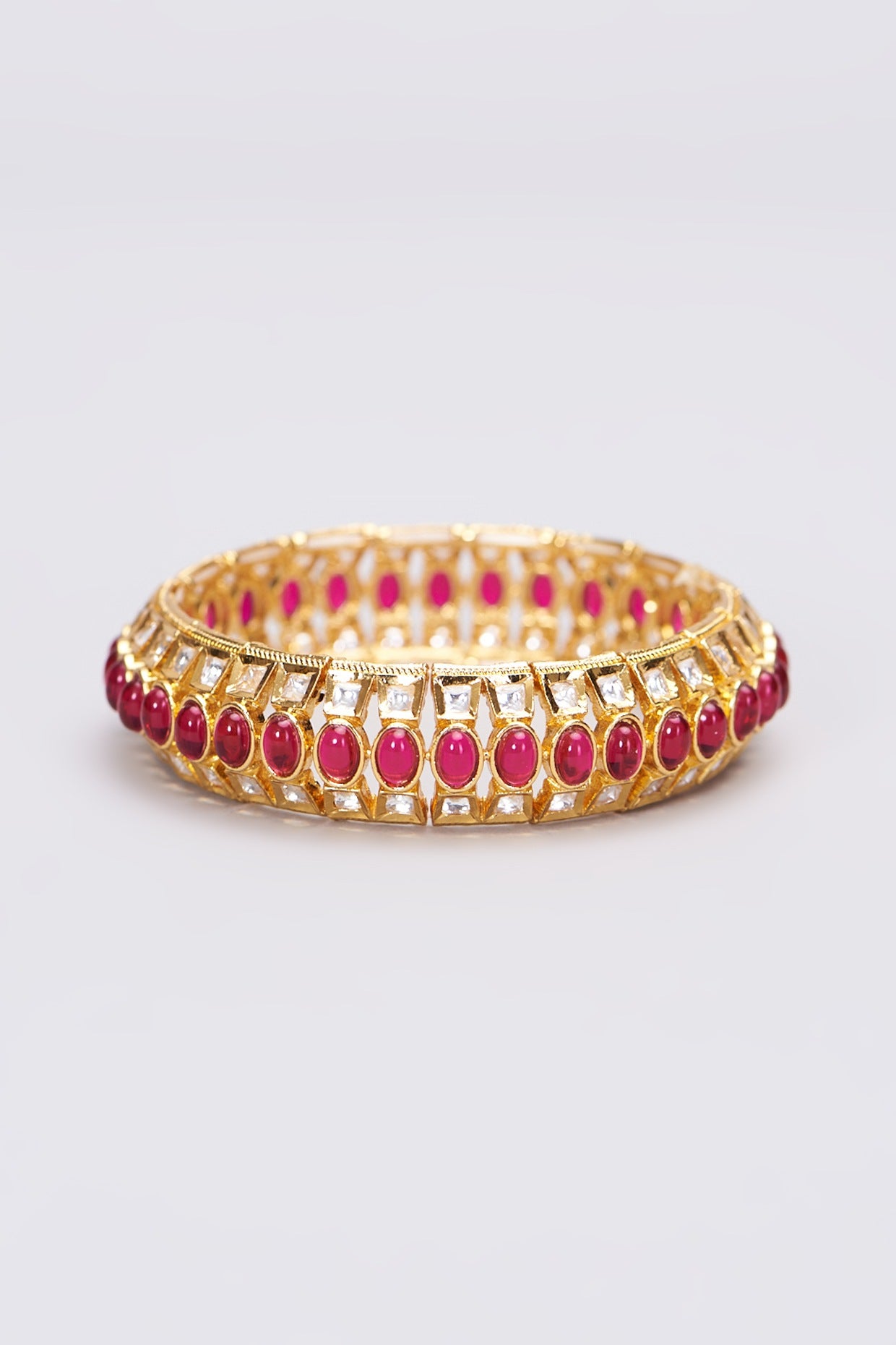 Gold Plated Kundan Polki Kada