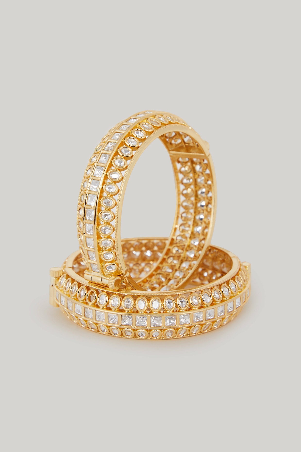 Gold Plated Kundan Polki Kada