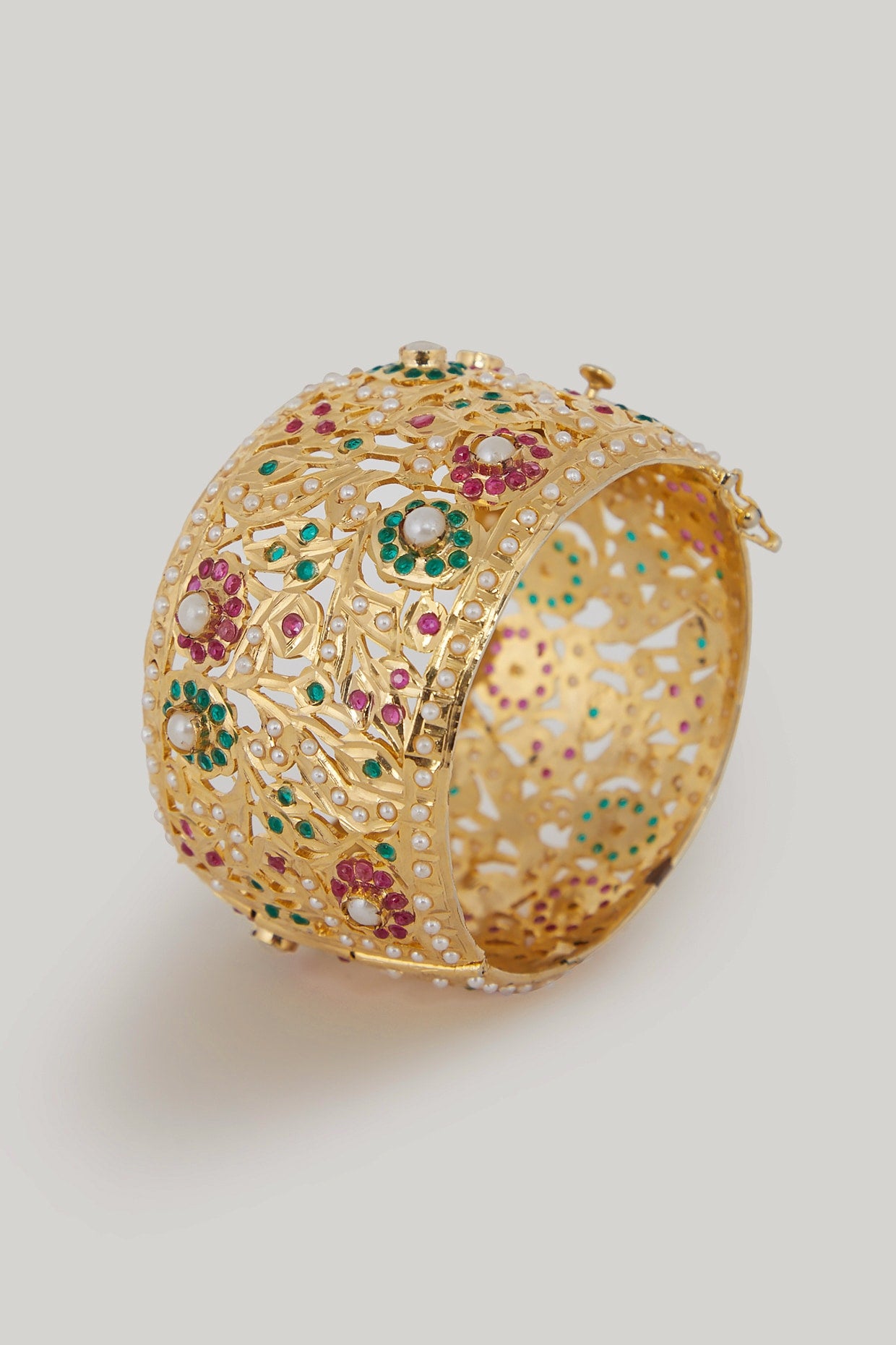 Gold Plated Kundan Polki Jadau Kada