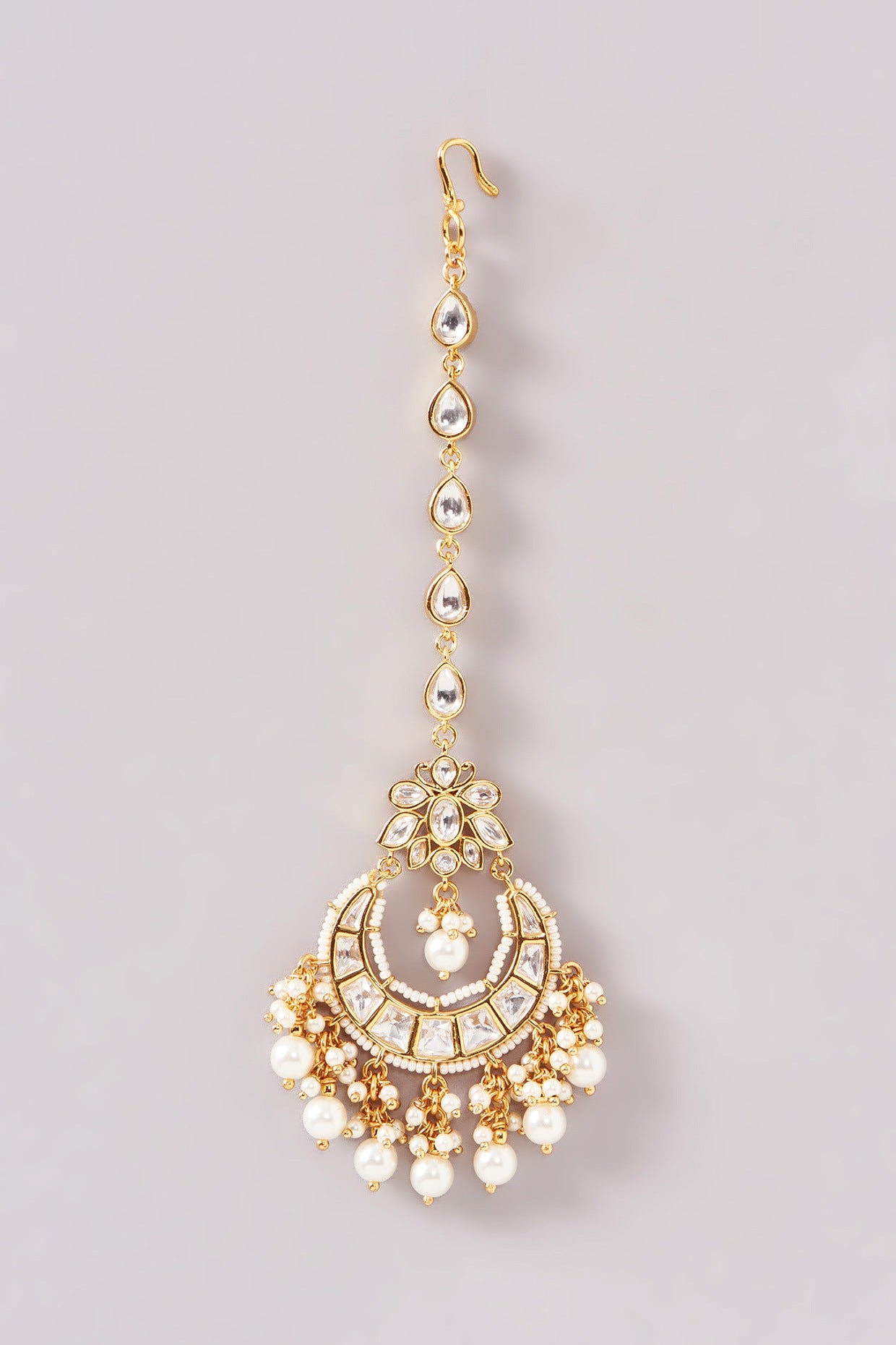 Gold Plated Kundan Polki & Pearl Choker Necklace Set