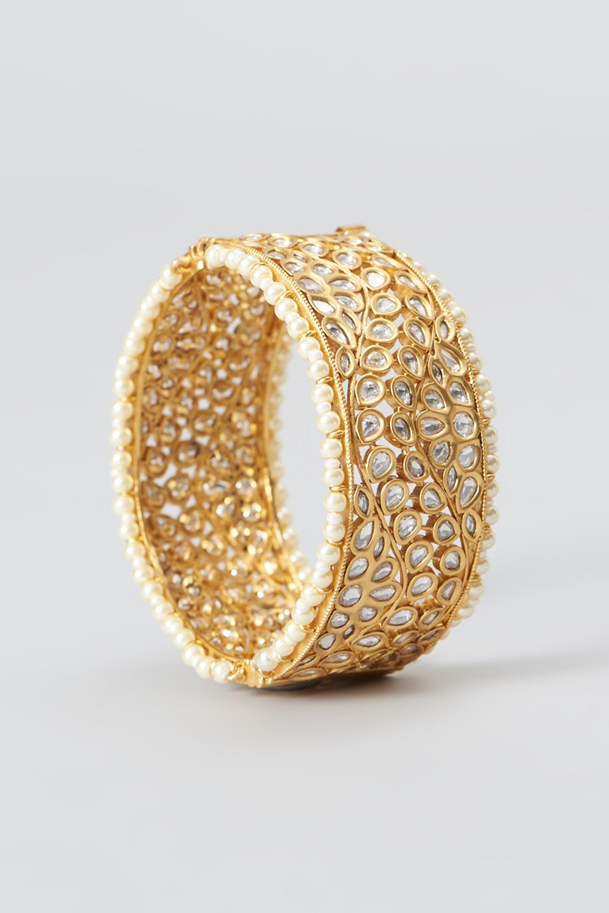 Gold Plated Kundan Polki Kada