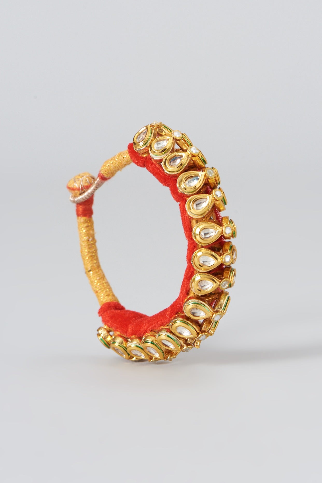 Gold Plated Kundan Polki Kada