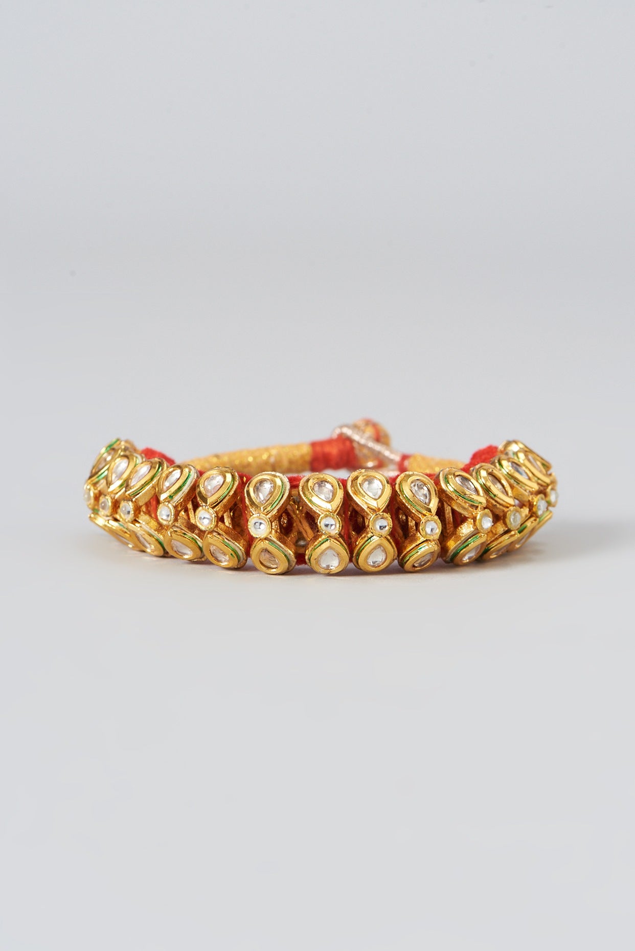 Gold Plated Kundan Polki Kada