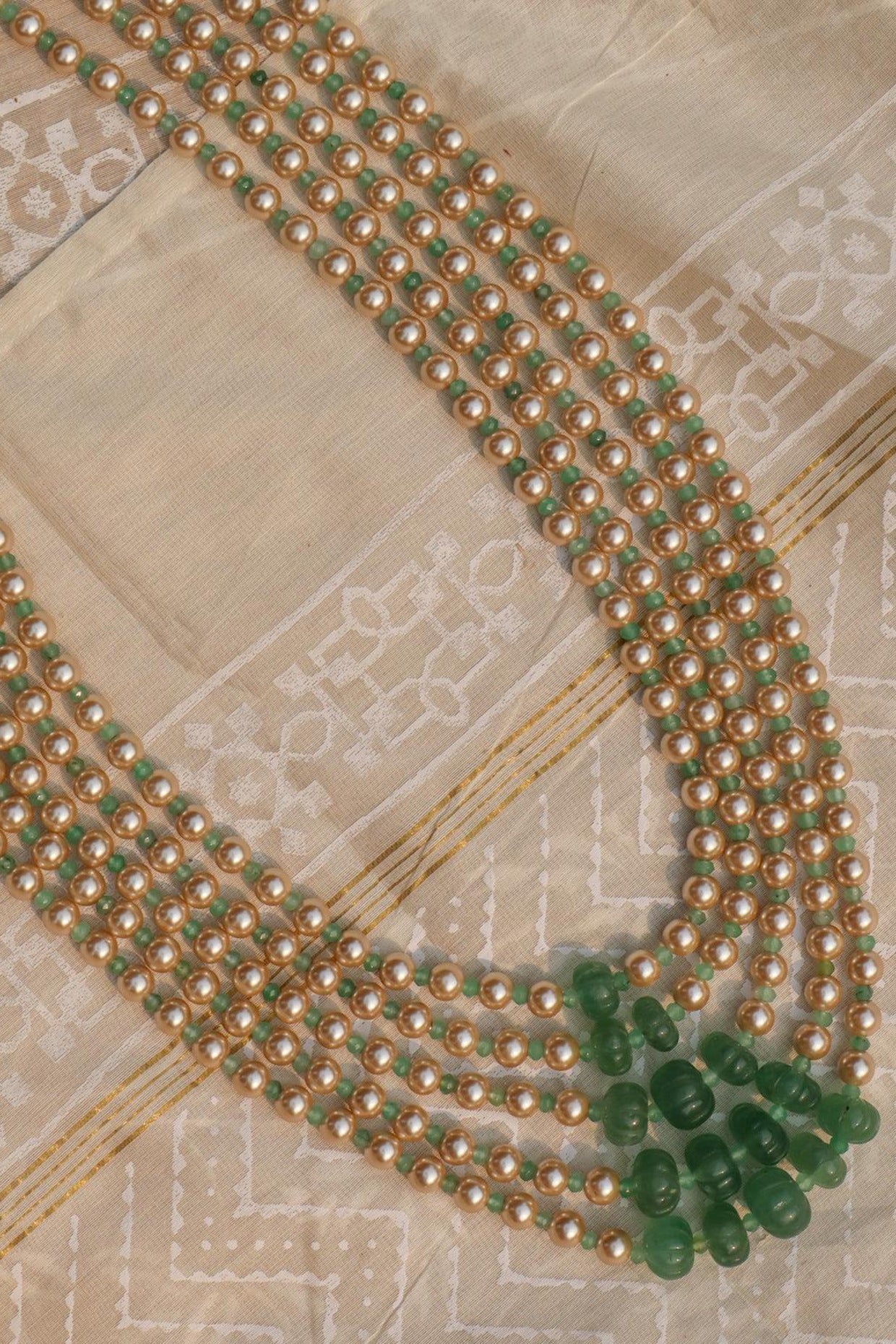 Gold Plated Jadau Kundan Polki Long Necklace