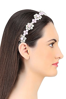 Rose and Opal Floral Crystal Embellished Headband