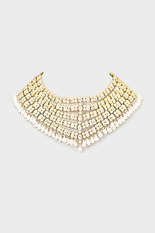 Gold Finish Kundan Necklace