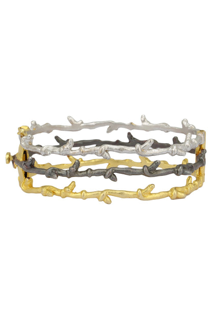 Gold Plated Textured Bracelet