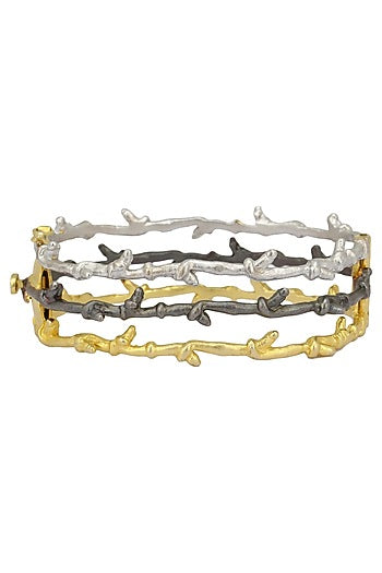 Gold Plated Textured Bracelet