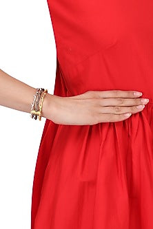 Gold Plated Textured Bracelet