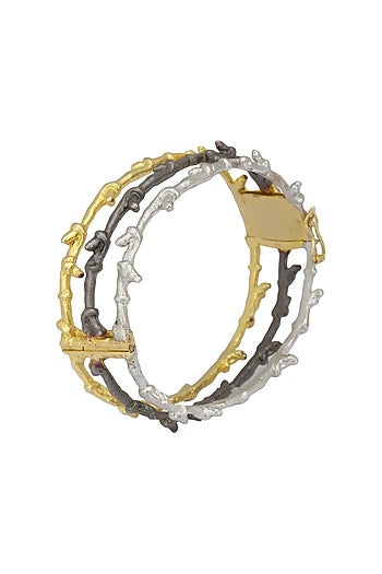 Gold Plated Textured Bracelet